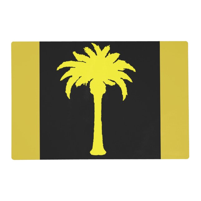 Yellow Palm Tree Placemat (Front)
