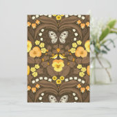 Yellow pansies, birds and butterflies (Standing Front)