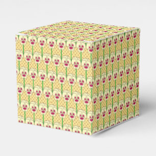 Yellow pansies - retro wallpaper pattern favor boxes