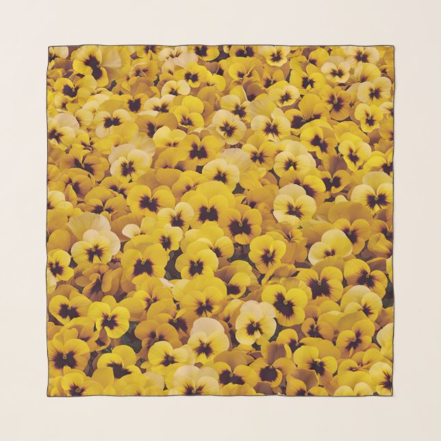 Yellow Pansies Scarf (Front)