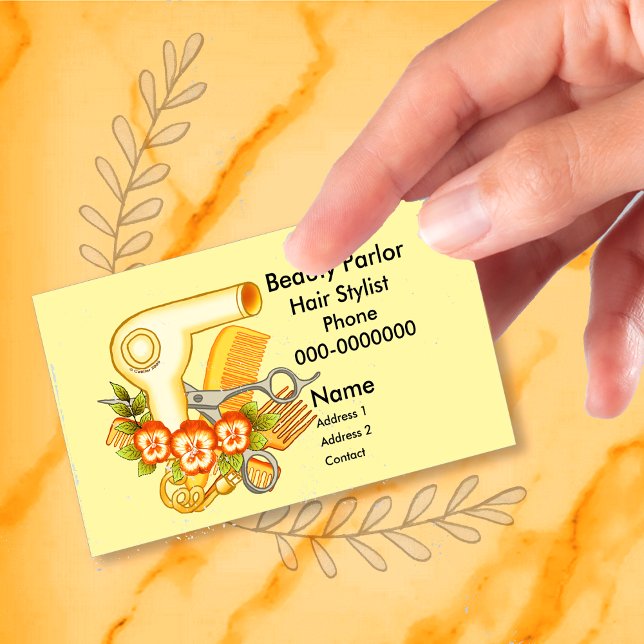 Yellow Pansy Beautician Appointment Card (Creator Uploaded)