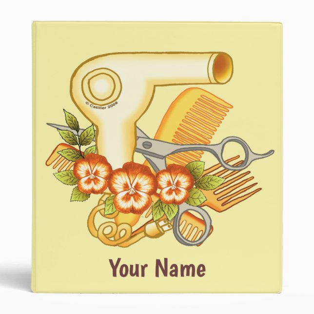 Yellow Pansy Beautician   binder (Front)