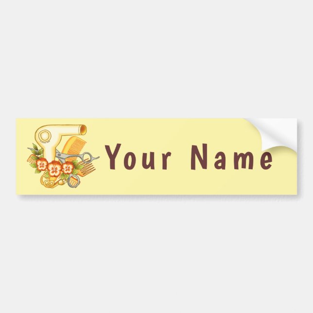 Yellow Pansy Beautician Bumper Sticker (Front)