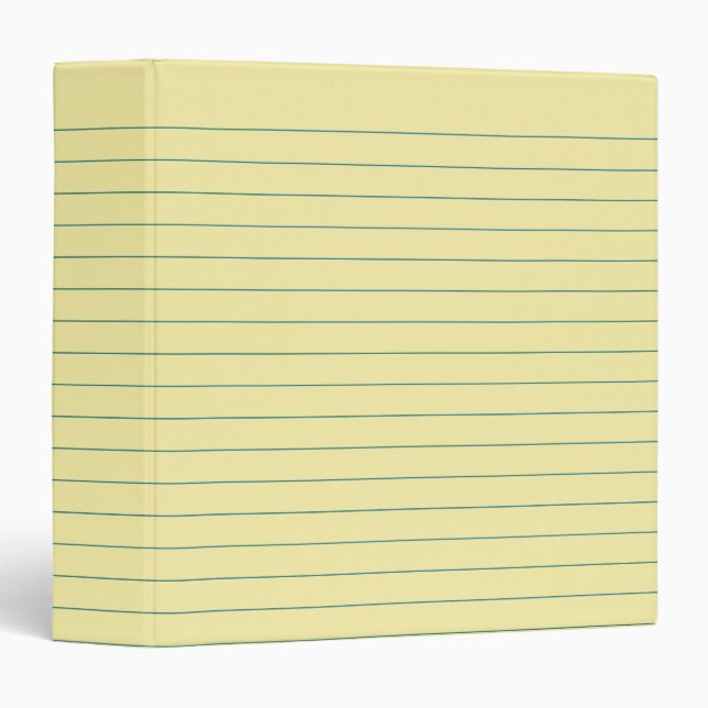 Yellow Paper 3 Ring Binder (Front/Spine)