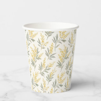 Yellow paper disposable cup