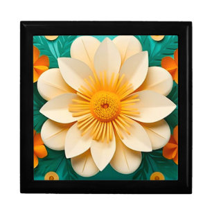 Yellow Paper Flower Gift Box For Women Gift