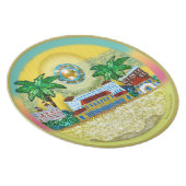 Yellow Paradise Bondi Beach Australia Dinner Plate (Right Side)