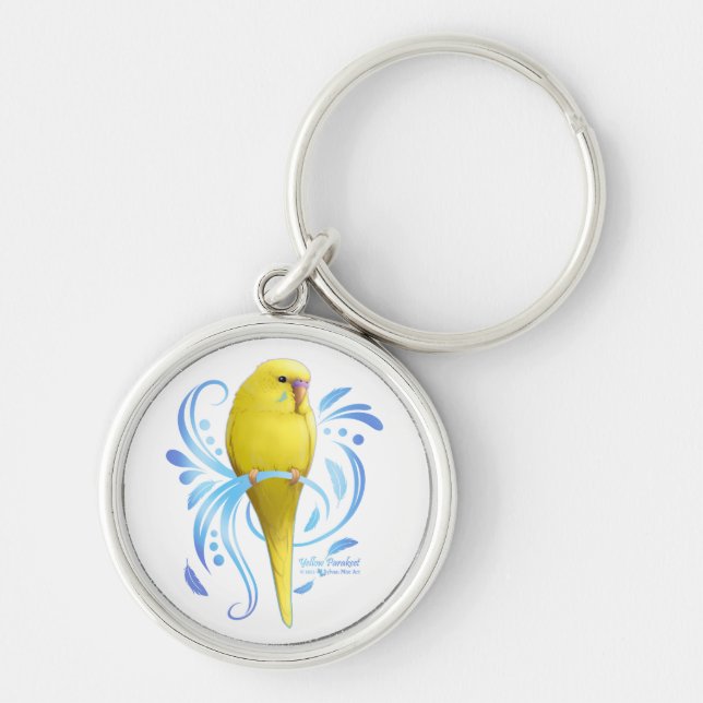Yellow Parakeet Keychain (Front)