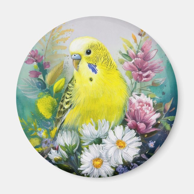 Yellow Parakeet Magnet (Front)