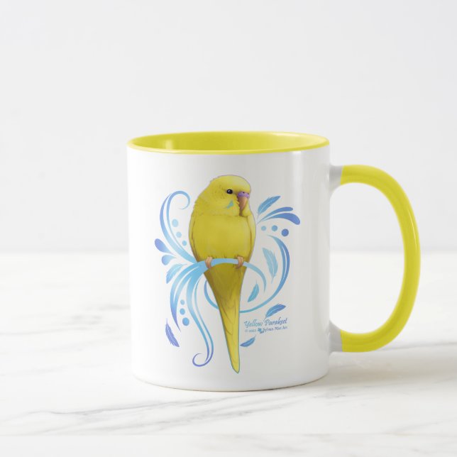 Yellow Parakeet Mug (Right)