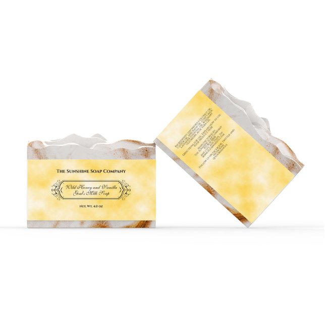 Yellow Parchment Paper Style Soap Band / Label (Creator Uploaded)