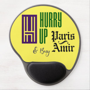 Yellow paris amir gel mouse pad