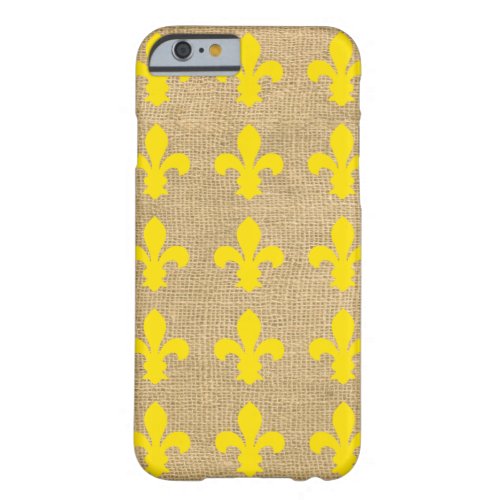 Yellow Parisian Moods Fleur de Lys Barely There iPhone 6 Case