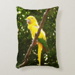 Yellow Parrot Accent Pillow