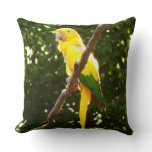 Yellow Parrot Throw Pillow