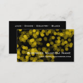 Yellow Party Lights (Music or DJ) Business Cards (Front/Back)