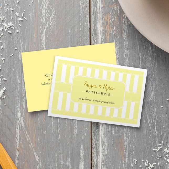 Yellow Pastel Patisserie Business Card (Yellow Pastel Patisserie Business Card)