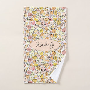 yellow pastel woman hand towel