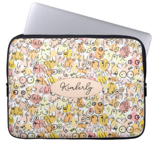 yellow pastel woman laptop sleeve