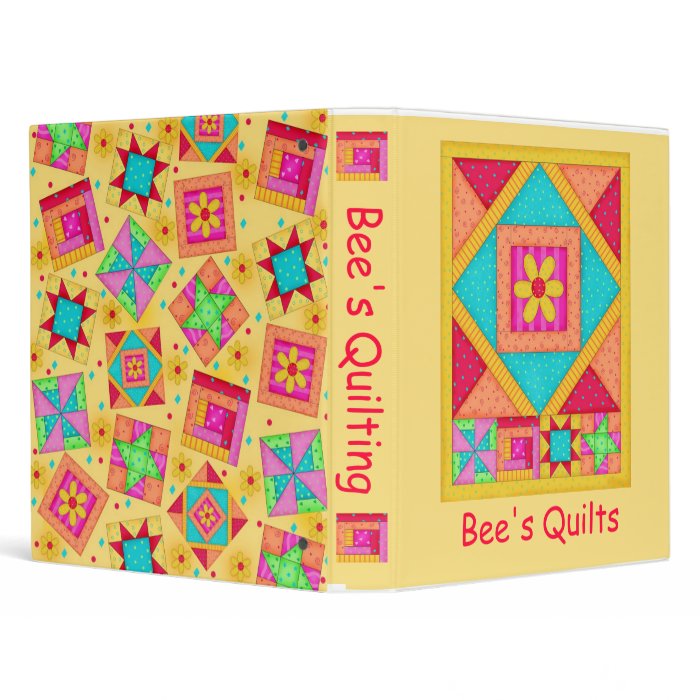 Yellow Patchwork Quilt Binder or Album