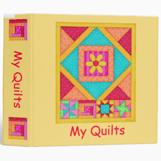 Yellow Patchwork Quilt Binder or Album