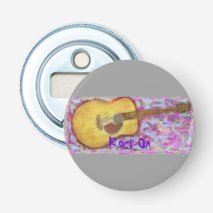 yellow patina acoustic guitar Rock On Bottle Opener