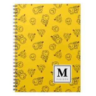 Yellow Pattern Add Your Name Notebook