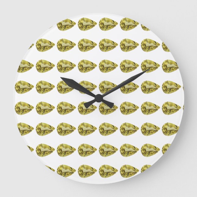 Yellow Pattern Large Clock (Front)