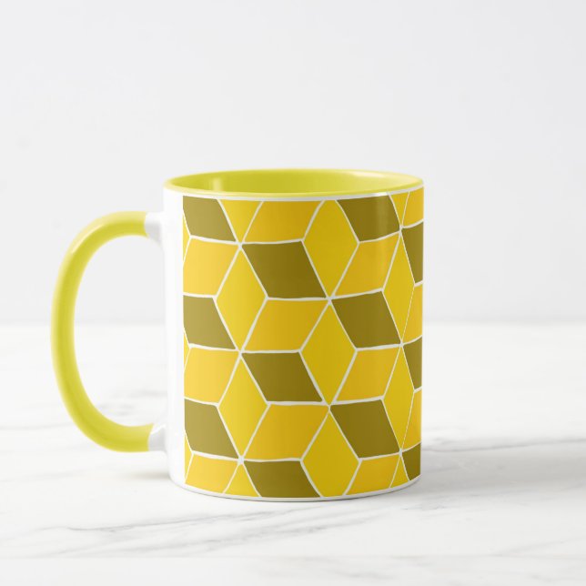 yellow pattern mug (Left)