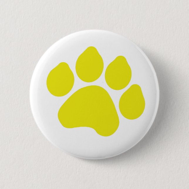 Yellow Paw Print Button (Front)