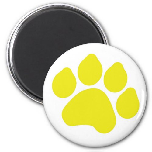 Yellow Paw Print Magnet