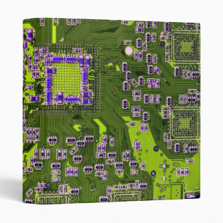 Yellow PCB Circuit Board Design for IT Pros 3 Ring Binder