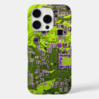 Yellow PCB Circuit Board Design for IT Pros iPhone 16 Pro Case