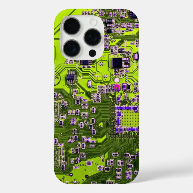 Yellow PCB Circuit Board Design for IT Pros Case-Mate iPhone Case (Back)