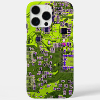 Yellow PCB Circuit Board Design for IT Pros iPhone 16 Pro Max Case