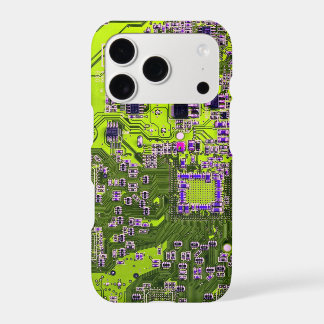 Yellow PCB Circuit Board Design for IT Pros iPhone 17 Pro Case