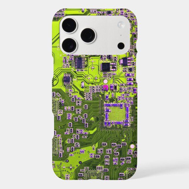 Yellow PCB Circuit Board Design for IT Pros Case-Mate iPhone Case (Back)