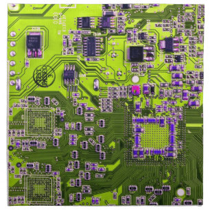 Yellow PCB Circuit Board Design for IT Pros Napkin