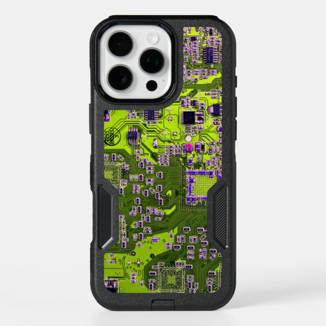Yellow PCB Circuit Board Design for IT Pros Otterbox iPhone Case (Back)