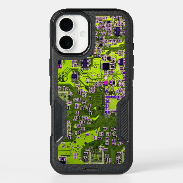 Yellow PCB Circuit Board Design for IT Pros Otterbox iPhone Case (Back)