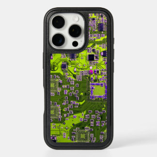 Yellow PCB Circuit Board Design for IT Pros iPhone 16 Pro Case