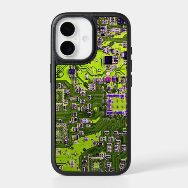Yellow PCB Circuit Board Design for IT Pros Otterbox iPhone Case (Back)