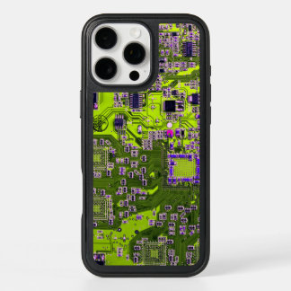 Yellow PCB Circuit Board Design for IT Pros iPhone 16 Pro Max Case