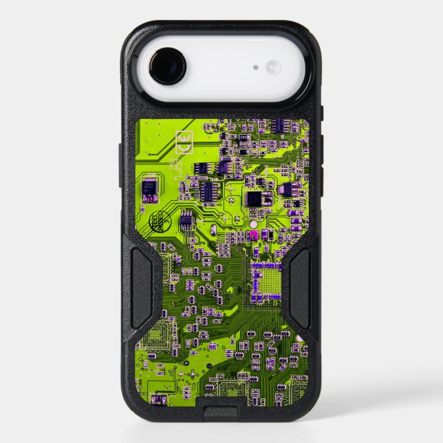 Yellow PCB Circuit Board Design for IT Pros Otterbox iPhone Case (Back)