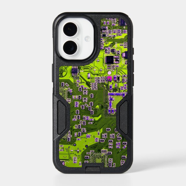 Yellow PCB Circuit Board Design for IT Pros Otterbox iPhone Case (Back)