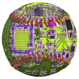Yellow PCB Circuit Board Design for IT Pros Softball