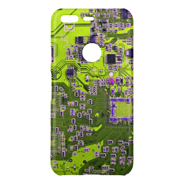 Yellow PCB Circuit Board Design for IT Pros Uncommon Google Pixel Case (Back)