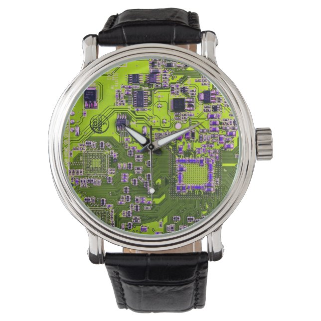 Yellow PCB Circuit Board Design for IT Pros Watch (Front)