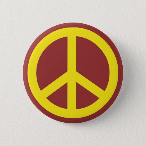 Yellow Peace Sign Button