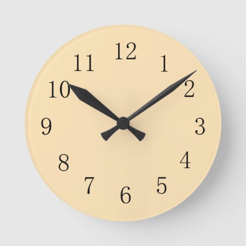 Yellow Peach Color Kitchen Wall Clock